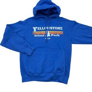 Yellowstone National Park 1972 Blue Hoodie Sweatshirt Sz Small‎ Port & Company